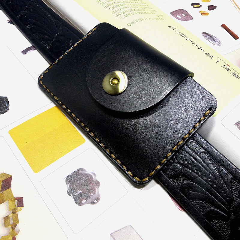 Leather Wallet Men - Blongk Ultra szczupła talia torba z