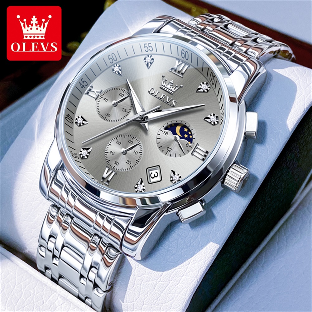 Luxury Watch Men - OLEVS 2858 Zegarek kwarcowy męski Klasyczny