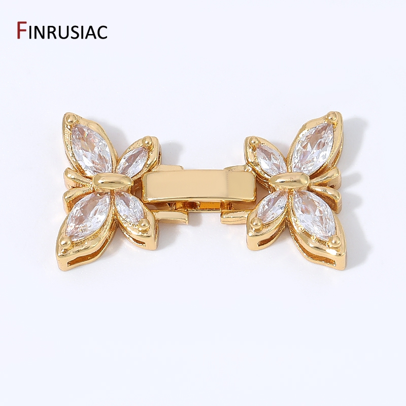 Gold Plated Jewelry - Złocione 18K pozłotą mosiężne zapięcia w