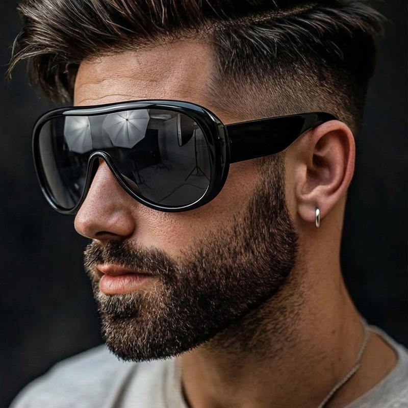 Sunglasses Uv400 - Duże, kwadratowe okulary przeciwsłoneczne w stylu