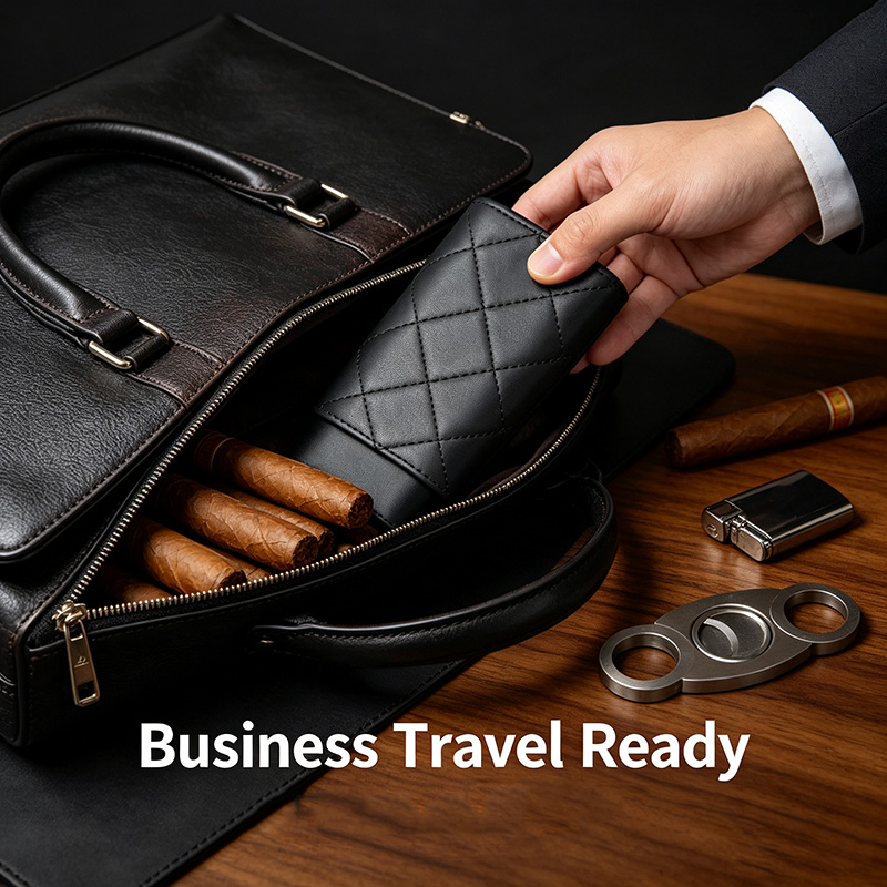 Premium Cigar Case - Duży futerał na cygara, wysokiej jakości