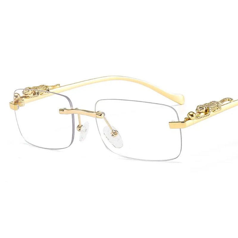 Designer Sunglasses - Okulary przeciwsłoneczne kwadratowe bez oprawek damskie