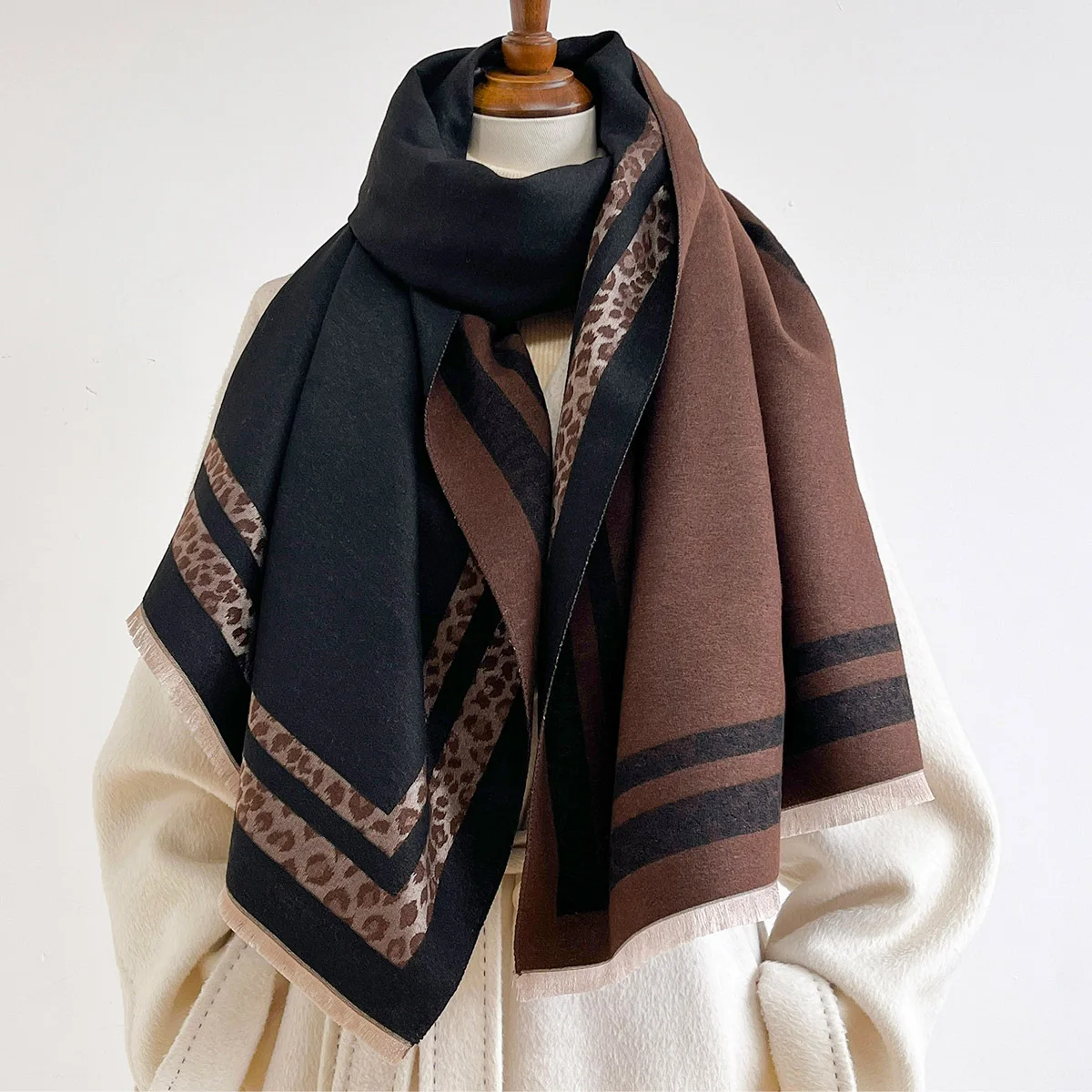 Zimowy, dwustronny, ciepły, du – Cashmere Scarf recenzja i cena