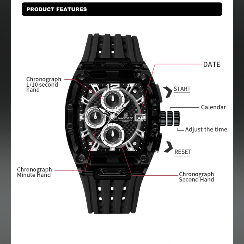 Zegarek męski NAVIFORCE 5ATM W – Luxury Watch Men recenzja i cena