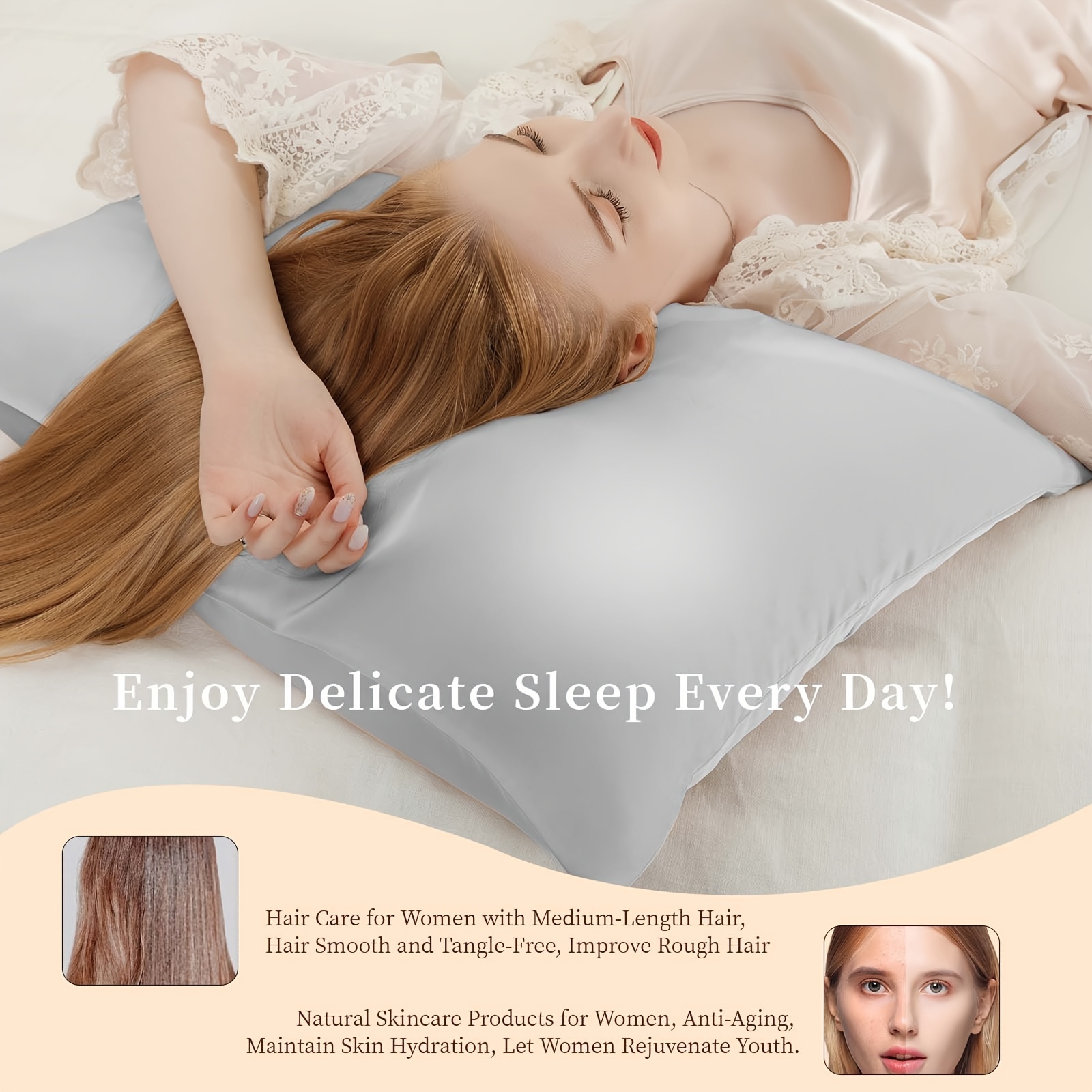 2 szt. Jedwabnych Poszewek na  – Silk Pillowcase recenzja i cena