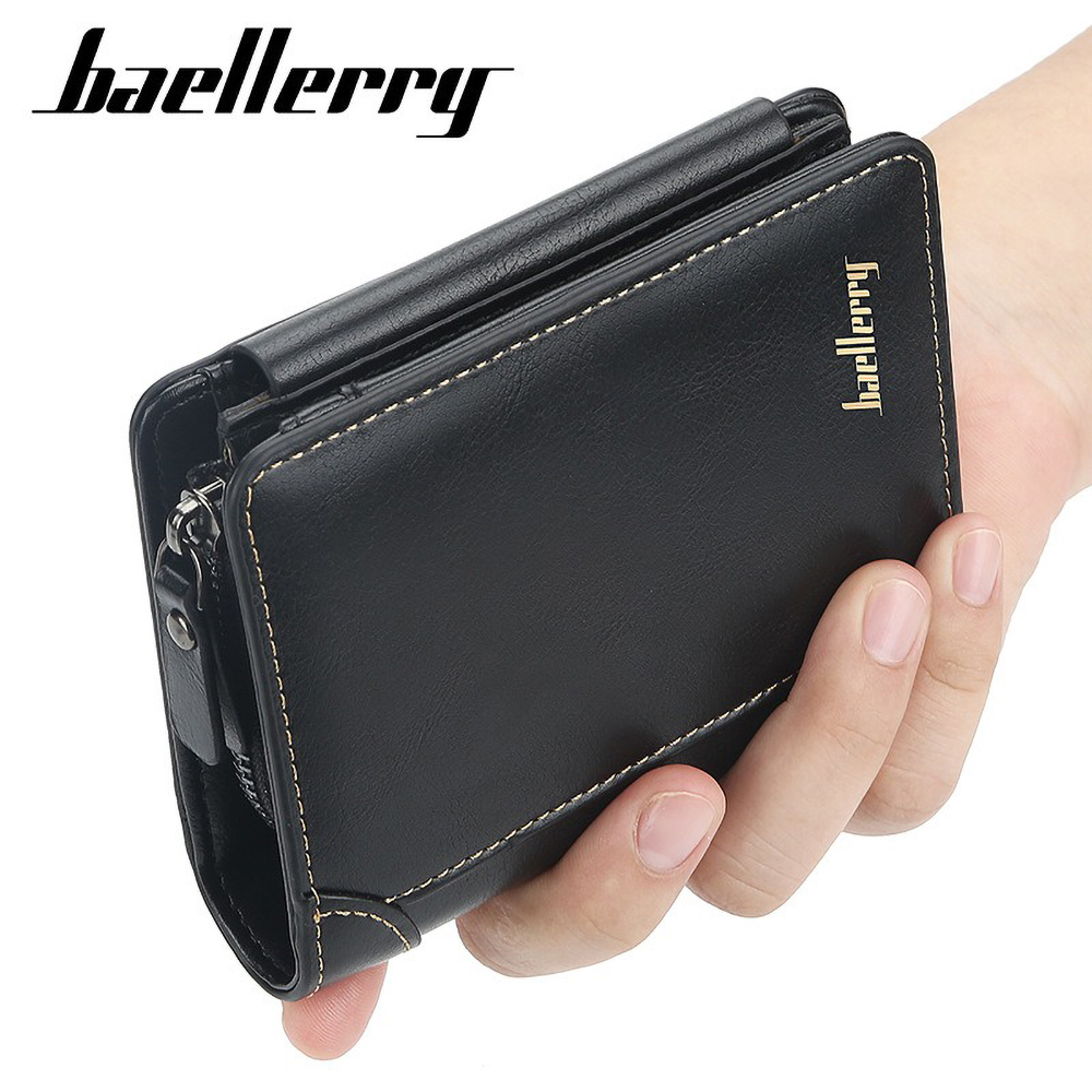 Krótki portfel męski Baellerry – Leather Wallet Men recenzja i cena