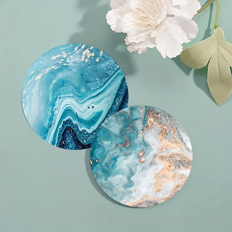 Zestaw 6 okrągłych drewnianych – Marble Coaster Set recenzja i cena