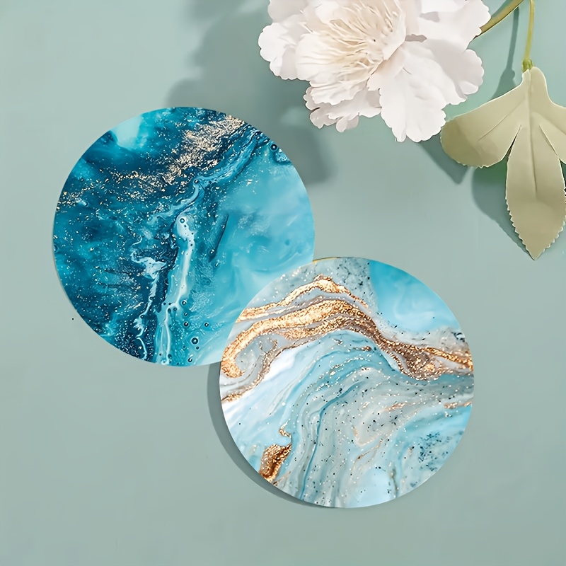 Zestaw 6 okrągłych drewnianych – Marble Coaster Set recenzja i cena