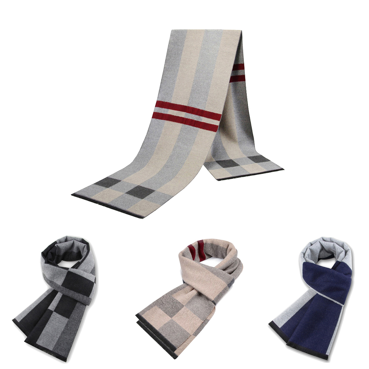 Męski Szalik Zimowy Imitacja K – Cashmere Scarf recenzja i cena